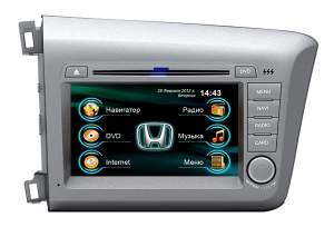 Штатная магнитолаGps,Navi,DVD  Roadrover  для Honda Civic 2012